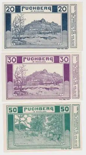 20,30 und 50 Heller Banknoten Notgeld Gemeinde Puchberg im Machland 1920(154486)