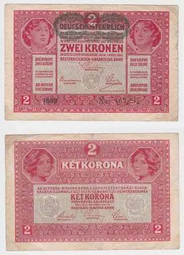 2 Kronen Banknote Österreichisch Ungarische Bank 1917 P 49 (153446)