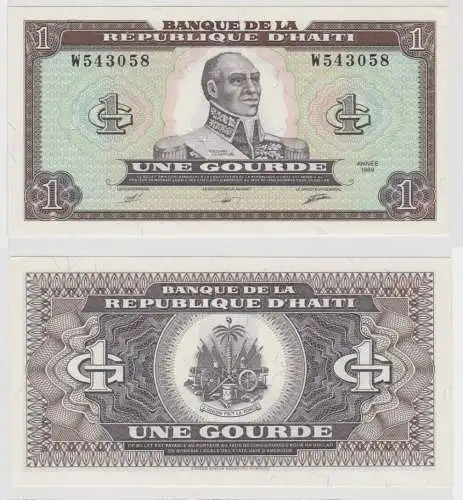 1 Gourde Banknote Banque de la Republique D´Haiti 1989 (120455)