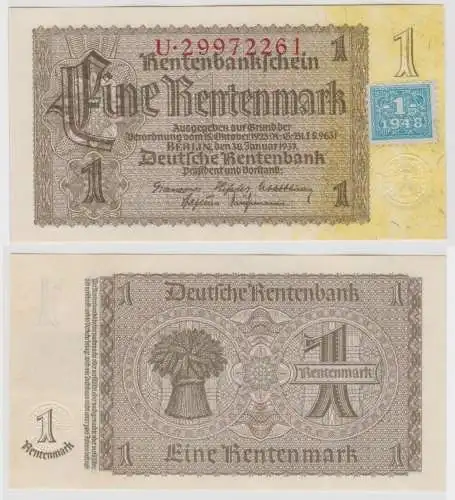 1 Mark Banknote DDR Deutsche Notenbank 1948 Kuponausgabe Ro.Nr.330 b (132300)