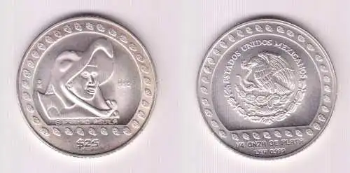 25 Pesos Silber Münze Mexiko 1992 Guerro Aguila (154956)