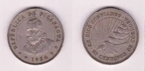 50 Centavos Münze Nicaragua 1954 (155112)