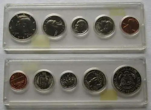 USA UNITED STATES KMS Kursmünzensatz 1989 Half Dollar - One Cent (155234)