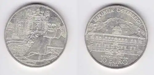 10 Euro Silbermünze Österreich 2004 Schloss Hellbrunn (155395)