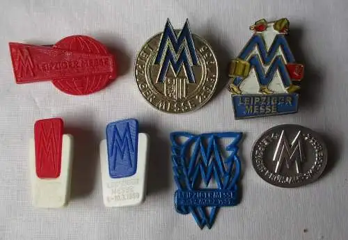 7x DDR Abzeichen Leipziger Messe Frühjahrsmesse + Herbstmesse 1955-1959 (161559)