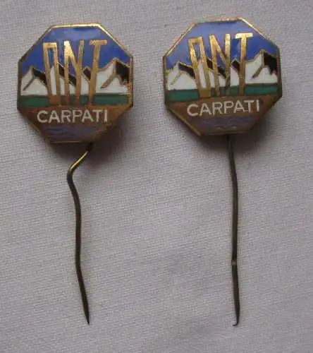 2x emailliertes Abzeichen DNT Carpati um 1935 (163513)