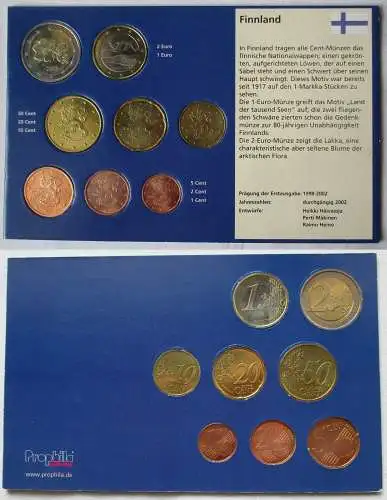 Kursmünzsatz KMS Finnland 1999 - 2002 im Blister (141736)