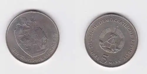 DDR Gedenk Münze 5 Mark Die Wartburg bei Eisenach 1982 (143606)