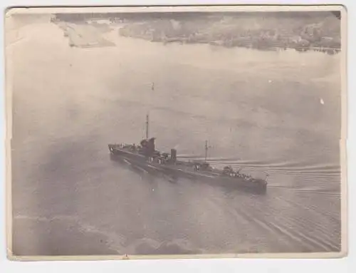 903673 Original Foto Deutsches Torpedoboot G8 Luftaufnahme im 2.Weltkrieg