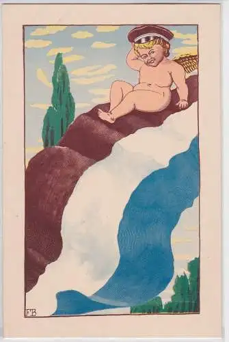 902246 Studentika Künstler AK Oberrealschule Chemnitz