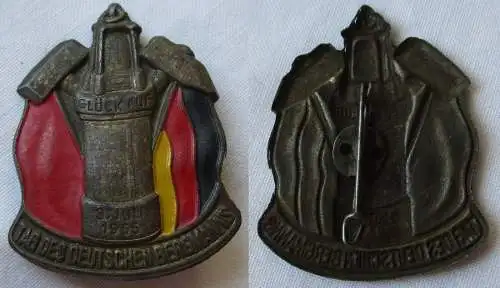 seltenes DDR Blech Abzeichen Tag des deutschen Bergmanns 3. Juli 1955 (117120)