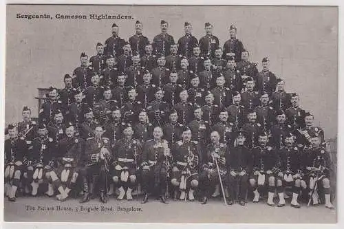 18977 Ak Indien Bangalore Sergeants Cameron Highlanders 3. Brigade um 1915