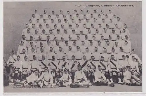 31238 Ak Indien Bangalore "D" Company Cameron Highlanders  Schotten um 1915