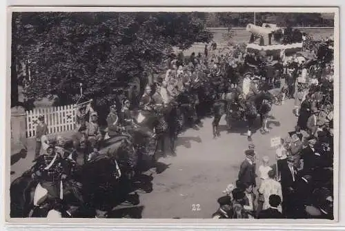 47389 Foto Ak Festumzug Militärverein Görzig um 1920