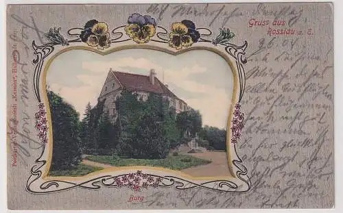 17891 Jugendstil Ak Gruss aus Rosslau a.E. Burg 1904