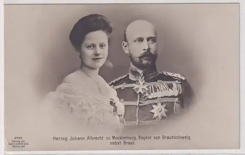 62546 Ak Herzog Johann Albrecht zu Mecklenburg Regent von Braunschweig mit Braut