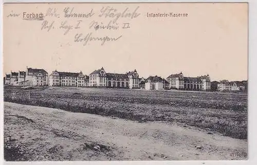 52150 Feldpost Ak Forbach (Baden) Infanterie Kaserne 1915