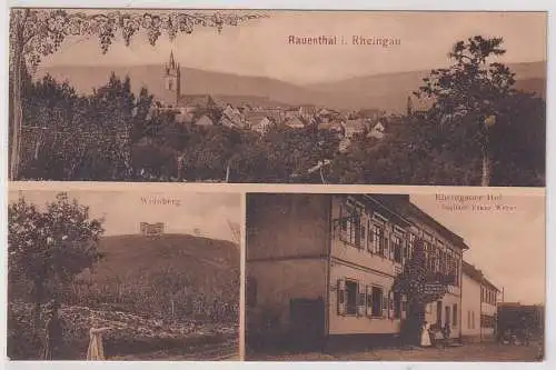 26121 Mehrbild Ak Rauenthal im Rheingau Rheingauer Hof 1911