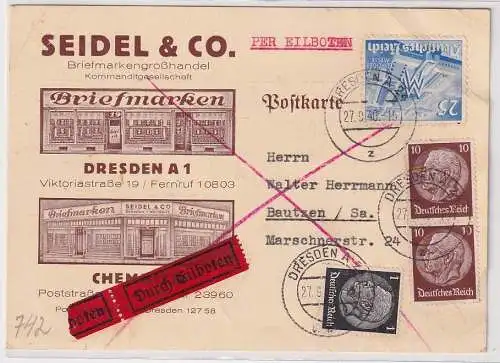 907543 Ak Dresden Seidel & Co Briefmarkengroßhandel 1940