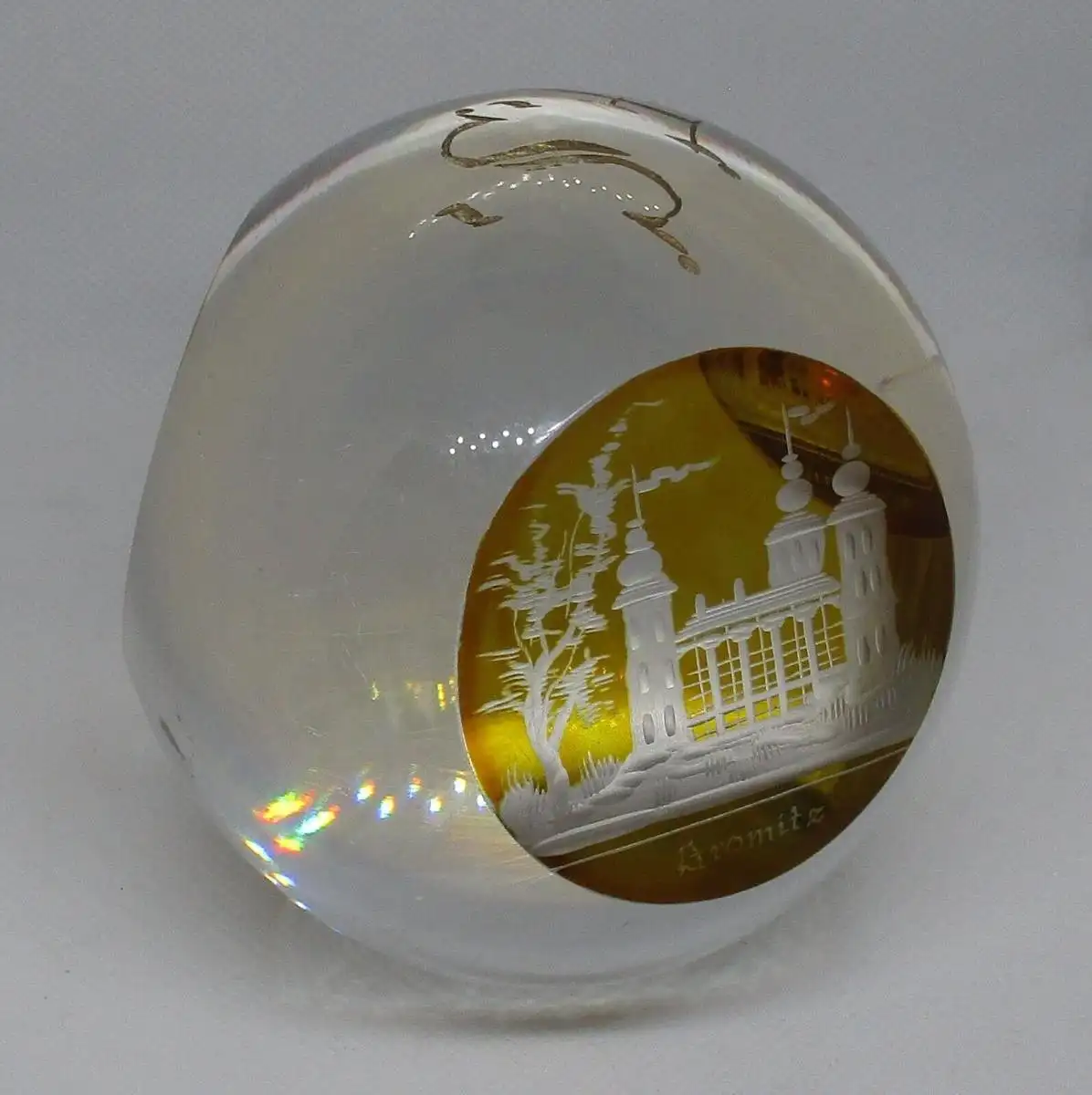 antiker Briefbeschwerer Glas Seebad Haffkrug Neustadt Grömitz Holstein (128591) 0