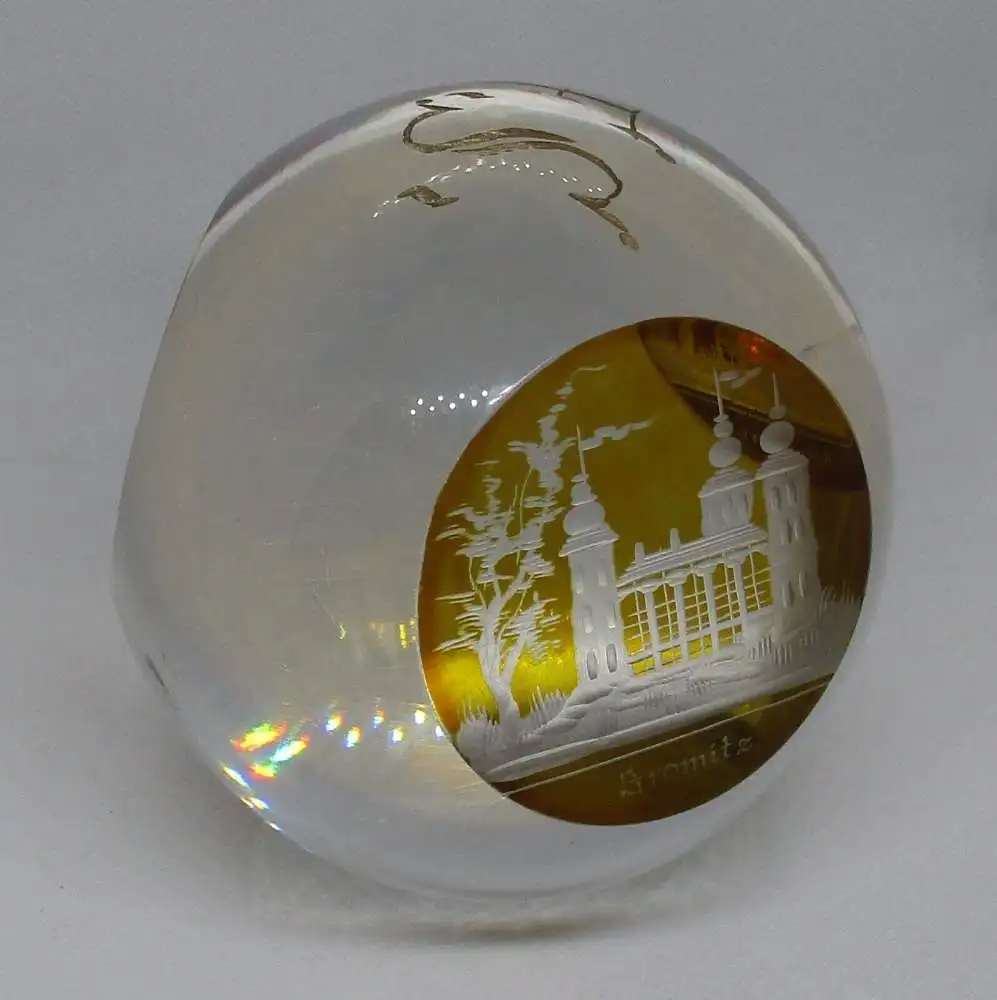 antiker Briefbeschwerer Glas Seebad Haffkrug Neustadt Grömitz Holstein (128591) 0