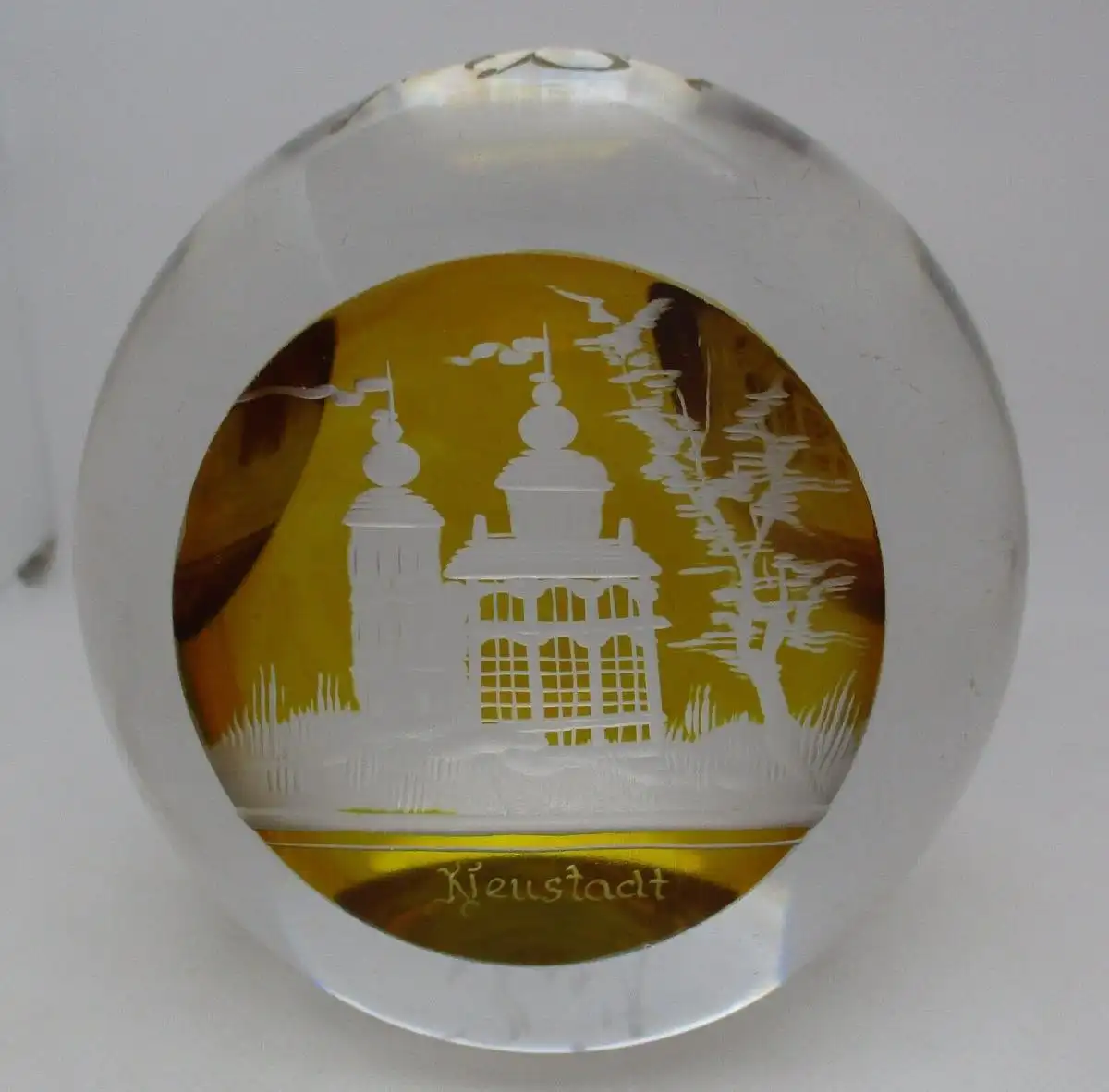 antiker Briefbeschwerer Glas Seebad Haffkrug Neustadt Grömitz Holstein (128591) 3