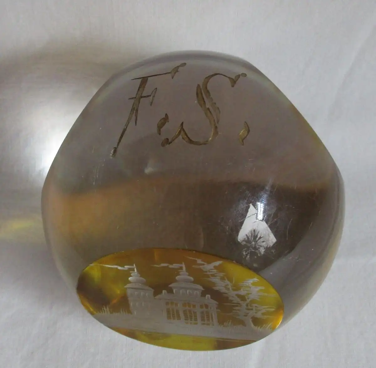 antiker Briefbeschwerer Glas Seebad Haffkrug Neustadt Grömitz Holstein (128591) 4