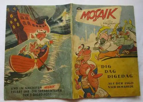 Original Mosaik Digedags Nr. 1 Auf der Jagd nach dem Golde 1955 (126729)