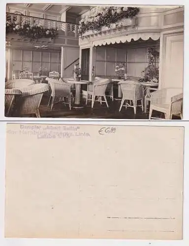 35372 Foto Ak Dampfer "Albert Ballin" Hamburg-Amerika-Linie Laube 1. Klasse