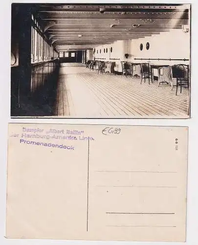 76978 Foto Ak Dampfer "Albert Ballin" Hamburg-Amerika-Linie Promenadendeck