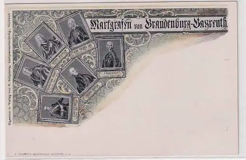 908001 Ak Lithographie Markgrafen von Brandenburg Bayreuth um 1900
