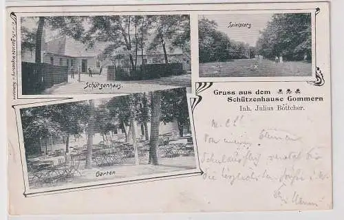 60018 Mehrbild Ak Gruß aus dem Schützenhaus Gommern 1909