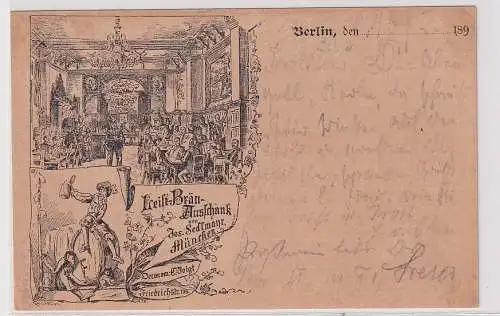 60579 Vorläufer Ak Lithographie Berlin Leist.-Bräu Ausschank 1898