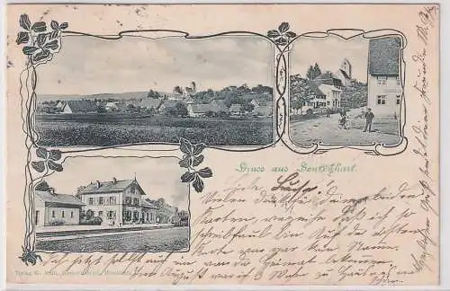 08917 Mehrbild Ak Gruß aus Sentenhart Bahnhof usw. 1901