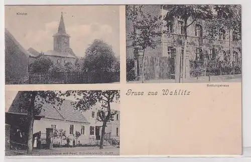68426 Mehrbild Ak Gruß aus Wahlitz Dorfschmiede, Rettungshaus, Kirche 1911