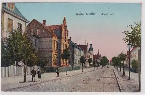 54507 Patent Ak Klötze in der Altmark Bahnhofstraße 1916
