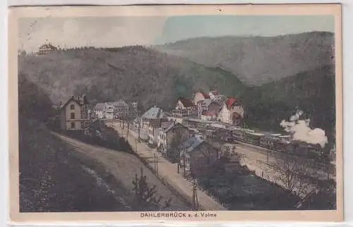 24802 AK Dahlerbrück a.d. Volme -Bahnhof mit Dampflokomotive 1913