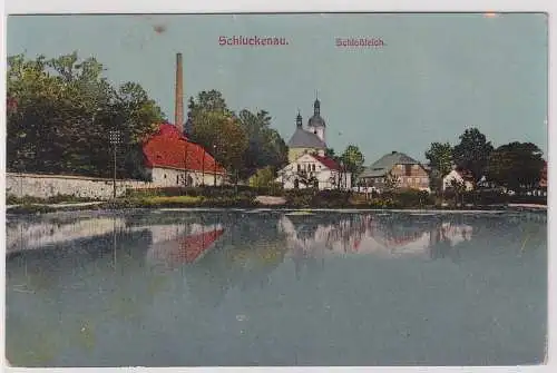 81426 AK Schluckenau (Šluknov) - Schloßteich 1920