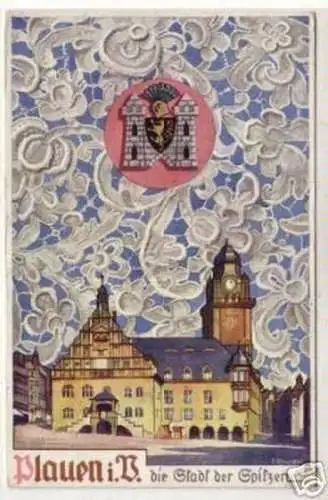 09142 Ak Plauen im Vogtland Stadt der Spitzen 1943