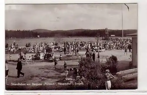18601 Ak Neustädtel Erzgeb. Strandbad "Filzteich" 1939