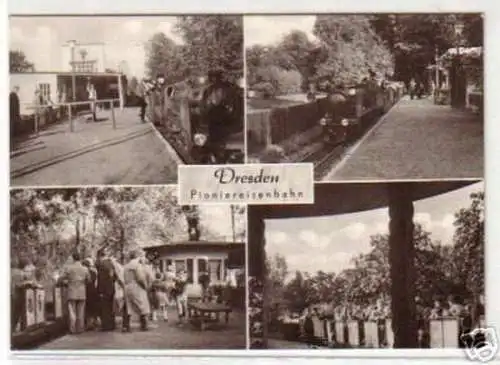06877 Mehrbild Ak Dresden Pioniereisenbahn 1965
