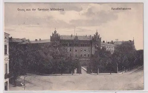 56906 Feldpost AK Gruss aus der Garnison Wittenberg - Kavalierkaserne 1912