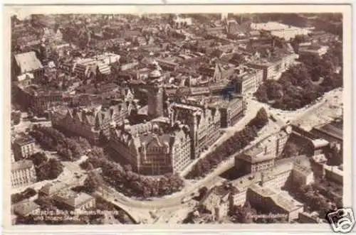 21596 Ak Leipzig neues Rathaus Fliegeraufnahme 1935