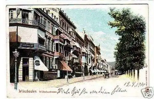 27289 Ak Wiesbaden Wilhelmstrasse 1902