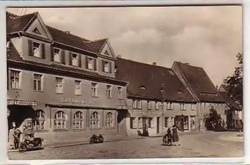 35360 Ak Bad Düben Mulde am Markt mit HO Hotel 1957