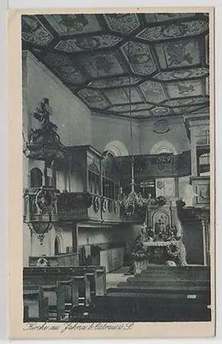 59543 Ak Kirche zu Jahna b. Ostrau i. Sa. Heimatschutzpostkarte um 1930