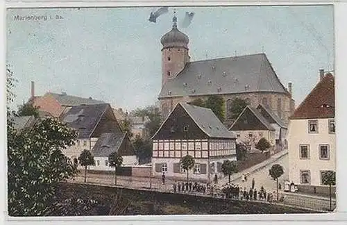 64645 Ak Marienberg in Sachsen Ortsansicht um 1915