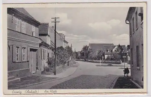 57113 Ak Coswig (Anhalt) Am Flieth um 1950