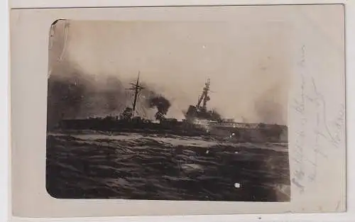49583 Foto AK S.M.S. Blücher kurz vor dem Untergang in die Nordsee