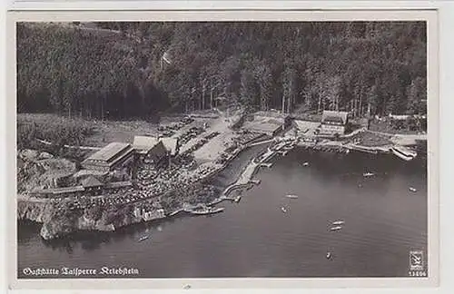 67369 Ak Gaststätte Talsperre Kriebstein Luftaufnahme 1939